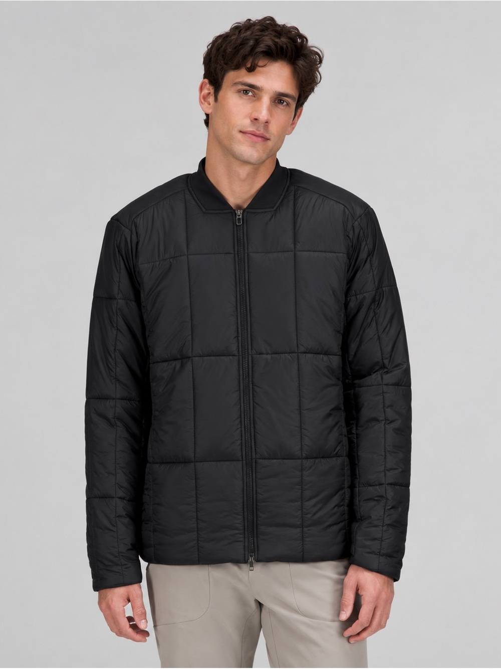 Lululemon Insulated Bomber Jacket Black size Medium Full Zip LM4APYS